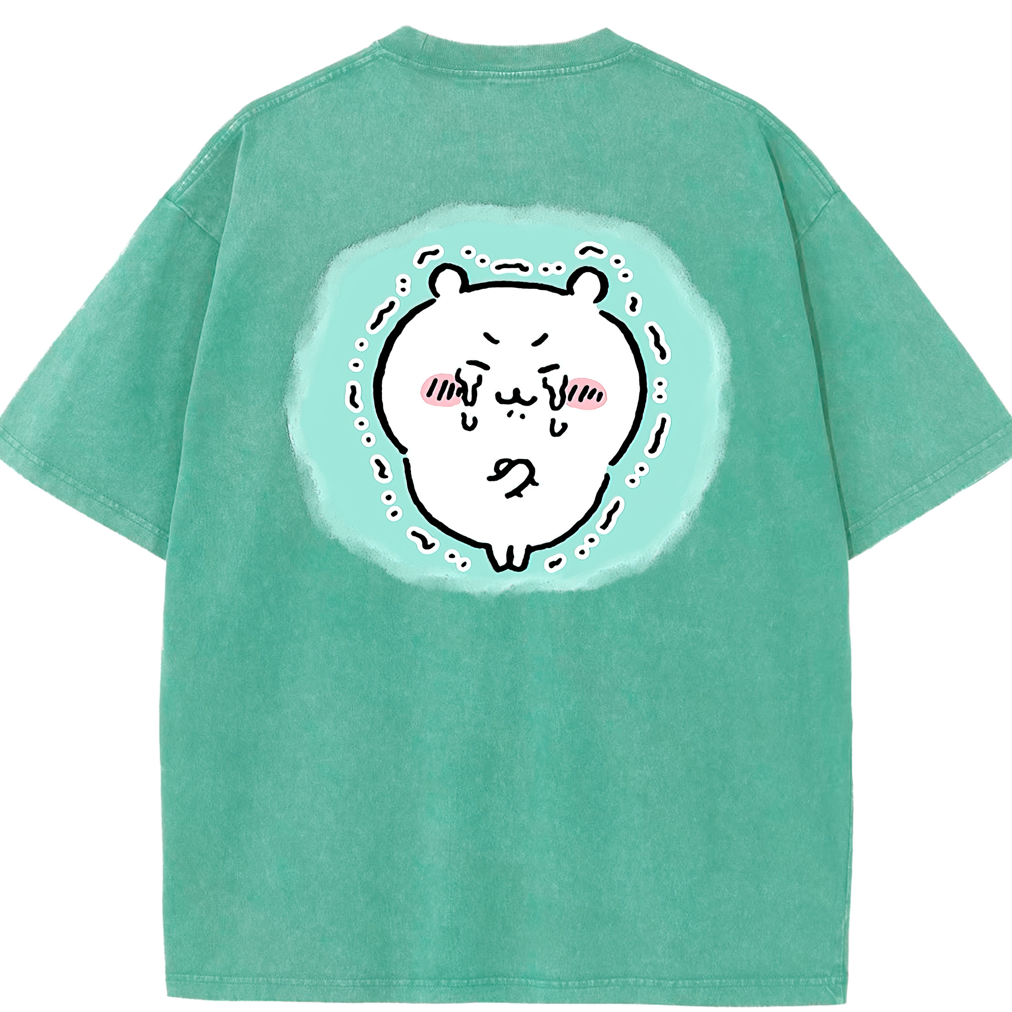（画像用） ちいかわ ちいかわ Chii-kawa chiikawa 綿100% ヴィンテージ風 半袖Tシャツ（背面プリント）
